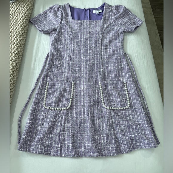 Speechless Lavender Tweed Dress - Picture 1 of 3